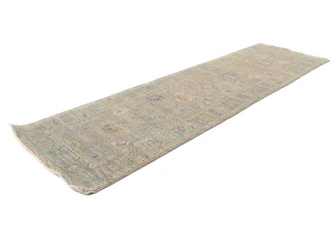 Muted Colors Floral 3X10 Oushak Oriental Runner Rug