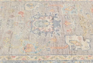 Muted Colors Floral 3X10 Oushak Oriental Runner Rug