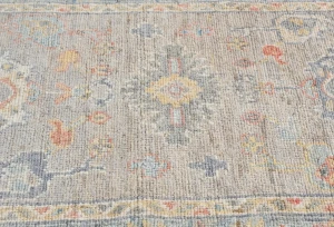 Muted Colors Floral 3X10 Oushak Oriental Runner Rug