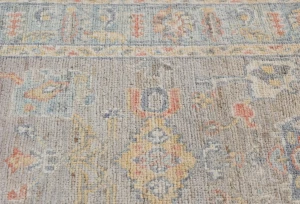 Muted Colors Floral 3X10 Oushak Oriental Runner Rug