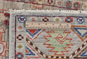 Brownish Gray Tribal 3X14 Kazak Oriental Runner Rug
