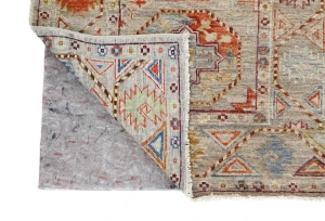 Brownish Gray Tribal 3X14 Kazak Oriental Runner Rug