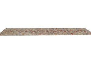 Brownish Gray Tribal 3X14 Kazak Oriental Runner Rug