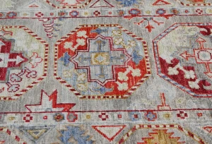 Brownish Gray Tribal 3X14 Kazak Oriental Runner Rug