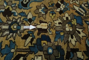 Semi Antique Beige Floral 12X15 Vintage Oriental Rug