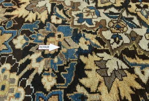 Semi Antique Beige Floral 12X15 Vintage Oriental Rug