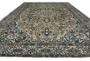 Semi Antique Beige Floral 12X15 Vintage Oriental Rug