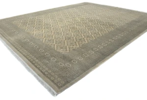 Beige Allover Tribal 9X12 Vintage Oriental Rug
