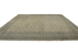 Beige Allover Tribal 9X12 Vintage Oriental Rug