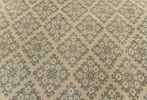 Beige Allover Tribal 9X12 Vintage Oriental Rug