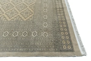 Beige Allover Tribal 9X12 Vintage Oriental Rug