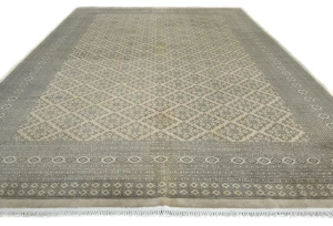 Beige Allover Tribal 9X12 Vintage Oriental Rug