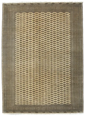 Cream Allover Tribal 10X13 Vintage Oriental Rug