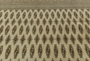 Cream Allover Tribal 10X13 Vintage Oriental Rug
