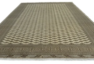 Cream Allover Tribal 10X13 Vintage Oriental Rug