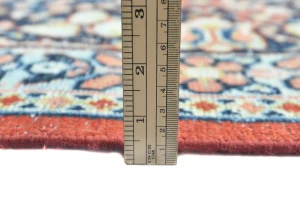 Semi Antique Muted Floral 10X14 Distressed Vintage Oriental Rug