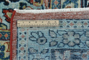 Semi Antique Muted Floral 10X14 Distressed Vintage Oriental Rug