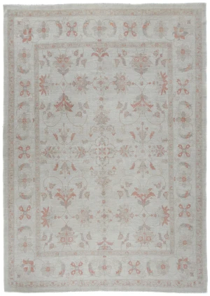 Muted Floral Transitional 12X16 Oushak Peshawar Oriental Rug