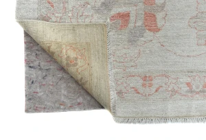 Muted Floral Transitional 12X16 Oushak Peshawar Oriental Rug