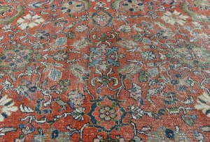 Antique Muted Floral Traditional 12X16 Vintage Oriental Rug