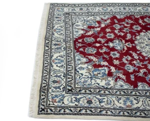 Red Floral Traditional 5'3X7'9 Nain Tabas Persian Rug