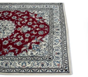 Red Floral Traditional 5'3X7'9 Nain Tabas Persian Rug