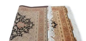 Black Traditional 3X6 Floral Tabriz Persian Oriental Rug