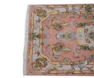 Pastel Pink Classic Pictorial 3X4 Tabriz Persian Rug