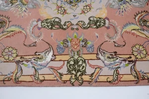 Pastel Pink Classic Pictorial 3X4 Tabriz Persian Rug