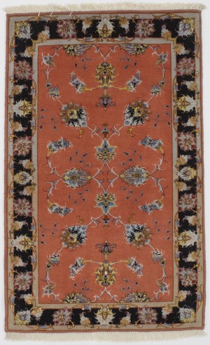 Coral Traditional 3X4 Tabriz Persian Rug