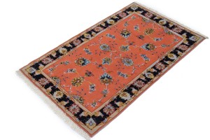 Coral Traditional 3X4 Tabriz Persian Rug