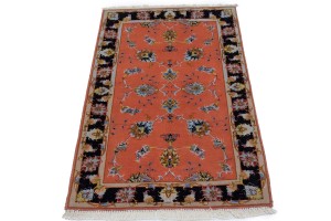 Coral Traditional 3X4 Tabriz Persian Rug