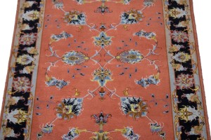 Coral Traditional 3X4 Tabriz Persian Rug