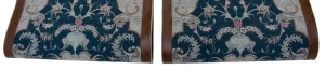 Dark Navy & Cream Traditional 2X3 Pair of Tabriz Persian Rugs