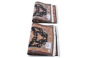 Black Traditional 2X3 Set of Tabriz Persian Rugs