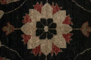 Black Vintage Floral 6X9 Agra Jaipur Oriental Rug