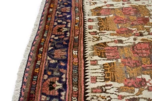Muted Cream Semi Antique Floral 6'6X9'4 Sirjan Persian Rug