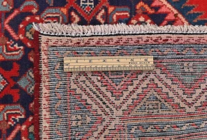 Vintage Purple-navy Floral Tribal 3'4X6'9 Hamedan Persian Rug