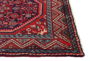 Vintage Purple-navy Floral Tribal 3'4X6'9 Hamedan Persian Rug