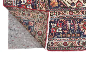 Vintage Red Floral Traditional 8X11 Tabriz Persian Rug