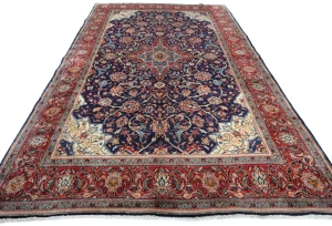 Vintage Purple-navy Floral Traditional 7X11 Mahal Persian Rug