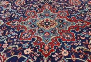 Vintage Purple-navy Floral Traditional 7X11 Mahal Persian Rug