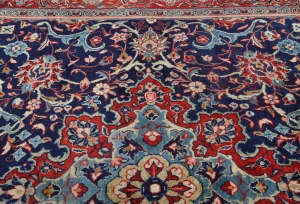 Vintage Purple-navy Floral Traditional 7X11 Mahal Persian Rug
