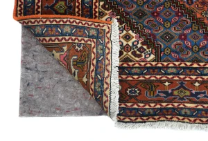 Vintage Orange Traditional 6'8X9'6 Ardabil Persian Rug