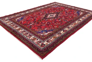 Vintage Red Tribal 7X10 Hamedan Persian Rug