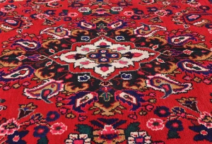 Vintage Red Tribal 7X10 Hamedan Persian Rug
