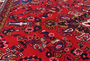 Vintage Red Tribal 7X10 Hamedan Persian Rug