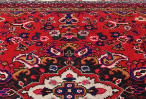 Vintage Red Tribal 7X10 Hamedan Persian Rug