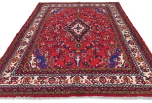 Vintage Red Tribal 7X10 Hamedan Persian Rug