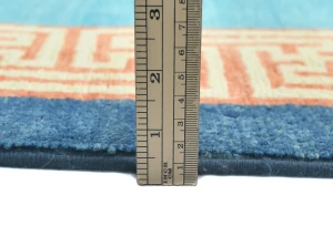 Blue Bordered Modern 6X9 Kazak Pakistan Rug
